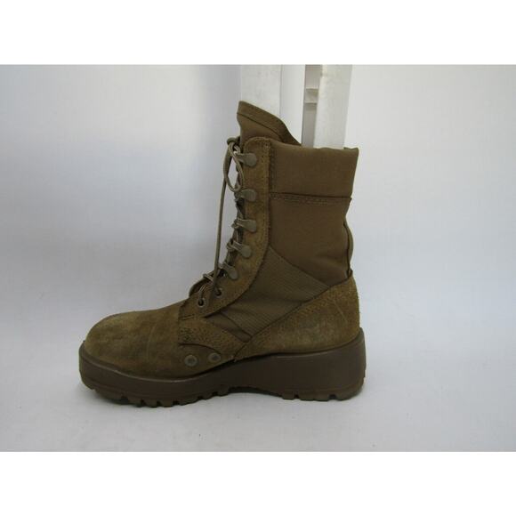 Mens Size 5.5 W Tan Suede Laces Tatical Military Combat Boots main image 4